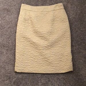 Gold pencil skirt